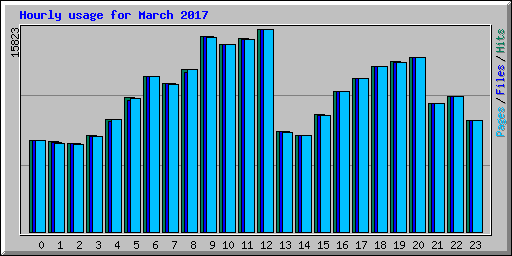 Hourly usage for March 2017