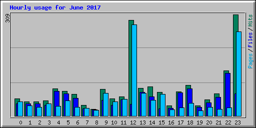 Hourly usage for June 2017