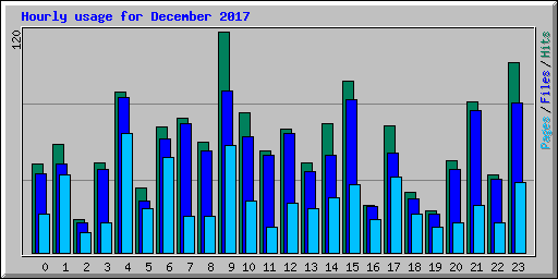 Hourly usage for December 2017