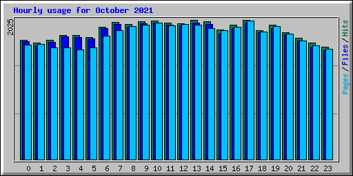 Hourly usage for October 2021