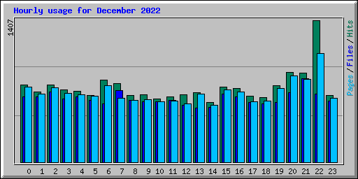 Hourly usage for December 2022