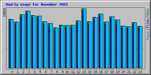 Hourly usage for November 2023