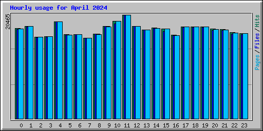 Hourly usage for April 2024