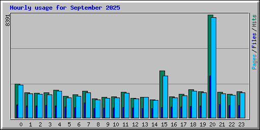 Hourly usage for September 2025